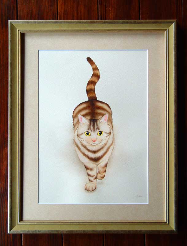 水彩画　ごきげん