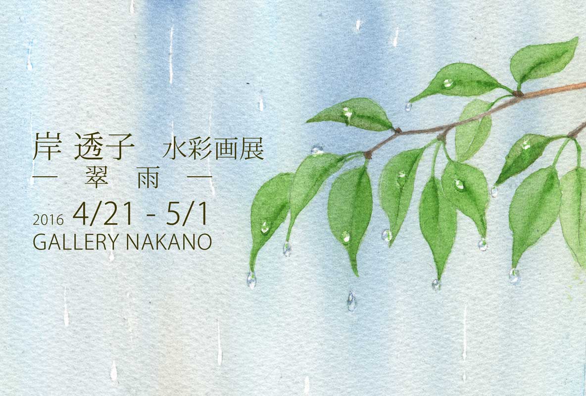 個展のお知らせ2016.04　ギャラリーナカノにて